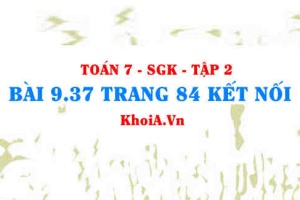 Bài 9.37 trang 84 Toán 7 Kết nối tri thức Tập 2
